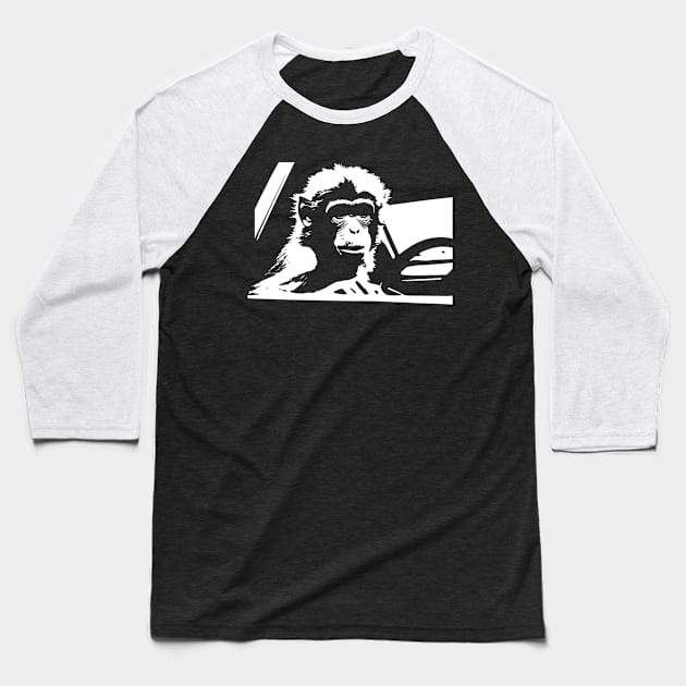 monkey driving a taxi Baseball T-Shirt by lkn